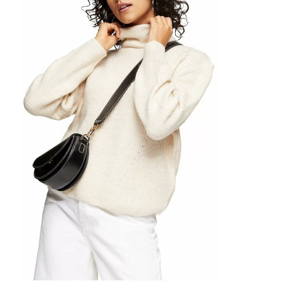 Topshop Roll Crop Sweater - Picture 1 of 4